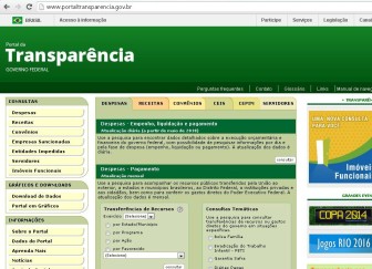 O portal Transparência Brasil que possui dados do Governo Federal 