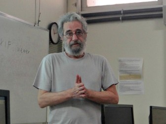 Claudio Weber Abramo durante seu curso na GIJC 2013